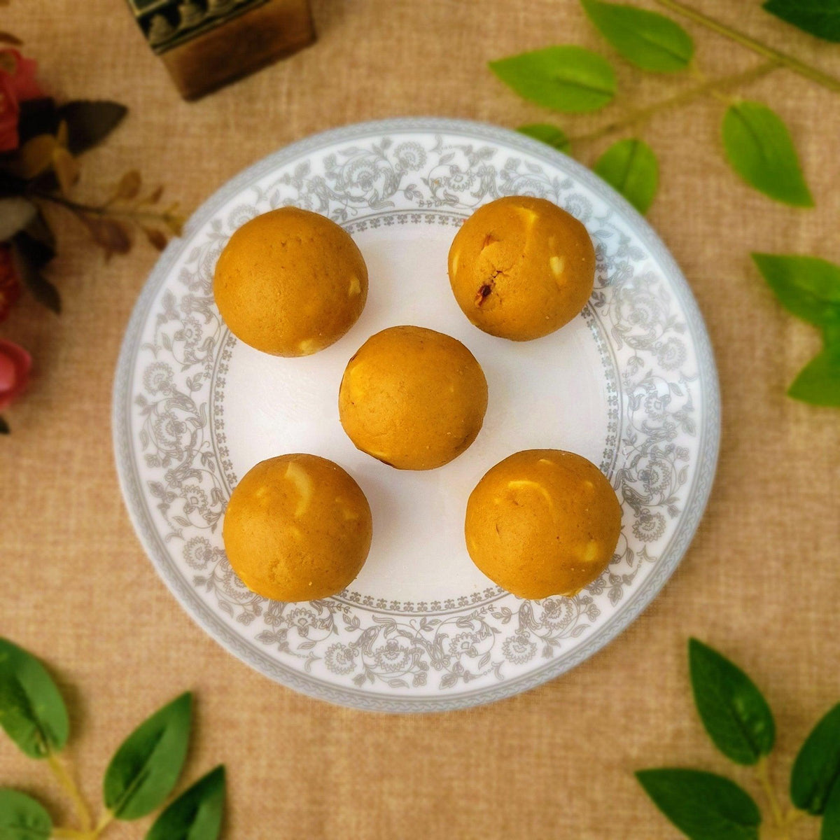    Sugar Free Besan Dry Fruit Laddu - 500gm available online at SweeDesi