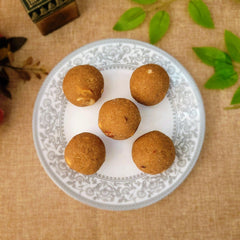    SugarFree Mewa Aata Laddu - 500gm available online at SweeDesi
