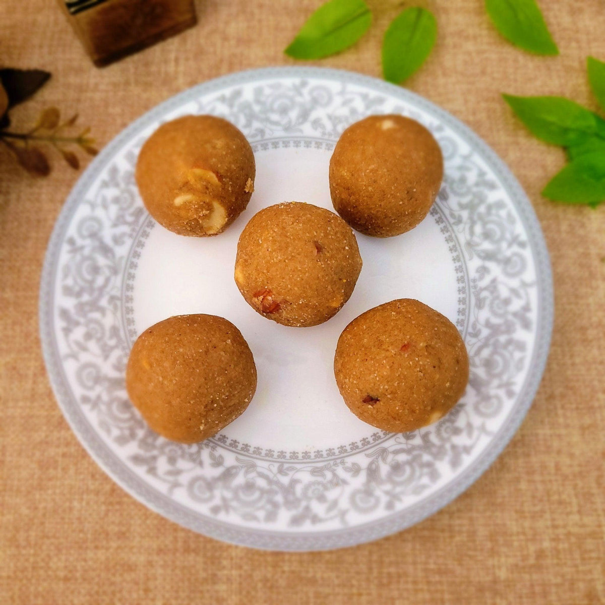    SugarFree Mewa Aata Laddu - 500gm available online at SweeDesi