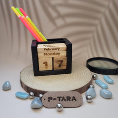    Wooden Calender Set available online at SweeDesi
