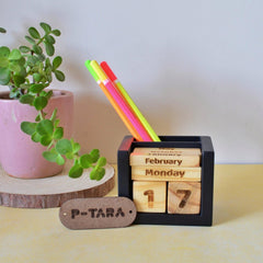    Wooden Calender Set available online at SweeDesi