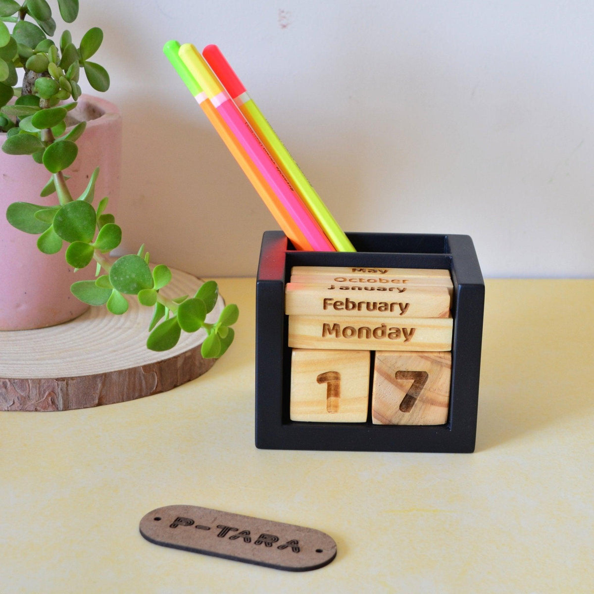    Wooden Calender Set available online at SweeDesi