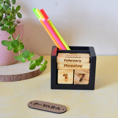    Wooden Calender Set available online at SweeDesi