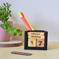   Wooden Calender Set available online at SweeDesi